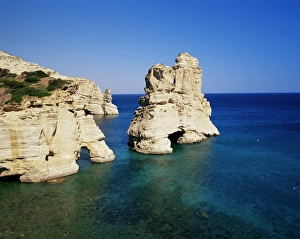Milos Island Scenery Prints: Volcanic rock formations