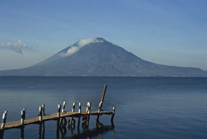 Central America Scenic Views Prints: Volcano, Lake Atitlan, Atitlan, Guatemala, Central America