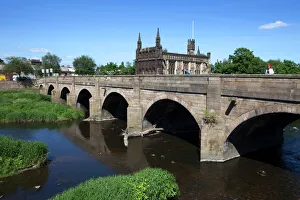 Prints of Wakefield Bridge and the Chantry Chapel, Wakefield, West Yorkshire, Yorkshire, England, United Kingdom, Europe West Yorkshire Prints: Wakefield Bridge and Chantry Chapel Print, West Yorkshire