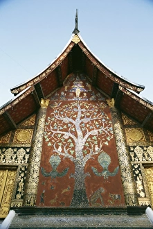 Wat Xieng Thong Laos Prints: Wall detail