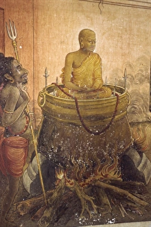 Buddhist Temple Wall Painting Print