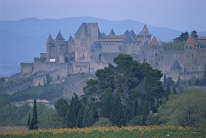 The walls and turrets of the old town of Carcassonne, UNESCO World Heritage Site The walls and turrets of the old town of Carcassonne, UNESCO World Heritage Site