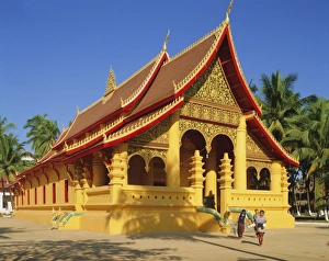 Buddhist Temple In Laos Prints: Wat Ong Teu