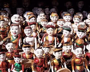 Prints of Water puppets, Hanoi, Vietnam, Indochina, Southeast Asia, Asia Vietnam Prints: Water Puppets Print, Hanoi