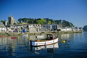 Waterfront, Fowey, Cornwall, England, UK, Europe Waterfront, Fowey, Cornwall, England, UK, Europe