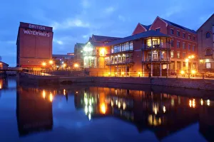 Waterfront at night, Nottingham, Nottinghamshire, England, United Kingdom, Europe Waterfront at night, Nottingham, Nottinghamshire, England, United Kingdom, Europe
