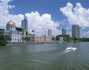 Brazilian Coastal Towns Prints: Waterfront, Recife, Pernambuco, Brazil, South America