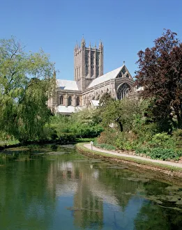 Prints of Wells Cathedral, Wells, Somerset, England, United Kingdom, Europe Somerset Prints: Wells Cathedral Print