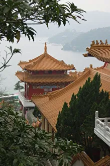 Prints of Wenwu temple, Sun Moon Lake, Nantou County, Taiwan, Asia Taiwan Prints: Sun Moon Lake Wenwu Temple Print
