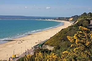 UK Ocean Views Prints: West Beach and Cliffs, Bournemouth, Poole Bay, Dorset, England, United Kingdom, Europe