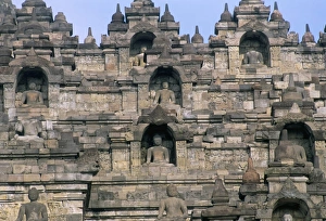 Indonesian Cultural Heritage Sites Prints: Detail of the west facade