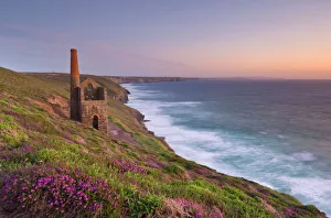 Wheal Coates, abandoned disused Cornish tin mine at sunset, near St. Agnes Wheal Coates, abandoned disused Cornish tin mine at sunset, near St. Agnes