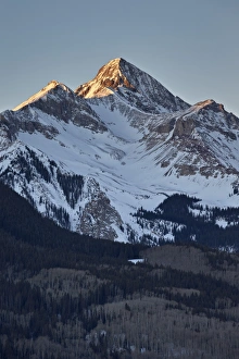 Uncompahgre National Forest Scenery Prints: Wilson Peak in the winter at first light
