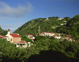 West Indies Photography Prints: Windwardside, Saba, West Indies, Caribbean, Central America