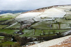 Wales Travel Destinations Prints: A wintry landscape at springtime in Powys, Wales, United Kingdom, Europe