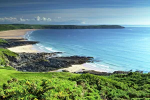 Woolacombe Sands and Baggy Point Print, Devon, England