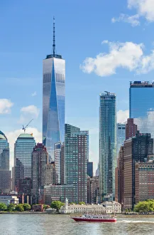 One World Trade Center, One WTC, Lower Manhattan skyline, New York skyline, Hudson River One World Trade Center, One WTC, Lower Manhattan skyline, New York skyline, Hudson River
