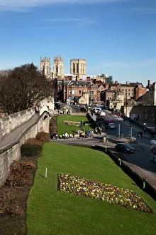 York Minster from the City Walls, York, Yorkshire, England York Minster from the City Walls, York, Yorkshire, England
