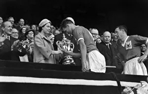 1959 FA CUP FINAL NOTTINGHAM FOREST JACK BURKITT PROFESSIONAL A4 CARD PRINT. 