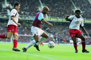 Print of WHU 0 Fulham 0 Football match at Upton Park