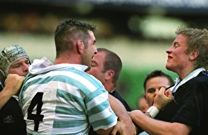 Angus Innes squares-up with Simon Miall - 2001 Varsity Match Angus Innes squares-up with Simon Miall - 2001 Varsity Match