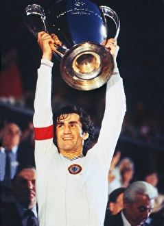 Aston Villa captain Dennis Mortimer lifts the European Cup Aston Villa captain Dennis Mortimer lifts the European Cup