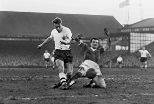 Boltons Ray Parry is challenged by Evertons Alex Parker Boltons Ray Parry is challenged by Evertons Alex Parker