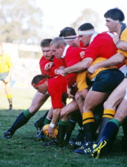 British Lions forwards take on Australia in 1989 British Lions forwards take on Australia in 1989