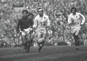 David Duckham and Jean-Francois Gourdon race for the ball during the 1975 Five Nations David Duckham and Jean-Francois Gourdon race for the ball during the 1975 Five Nations