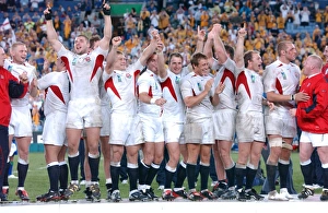 England players celebrate before receiving their World Cup winners medals England players celebrate before receiving their World Cup winners medals