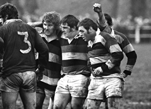 The famous Pontypool front row prepare to scrum down in 1975 The famous Pontypool front row prepare to scrum down in 1975