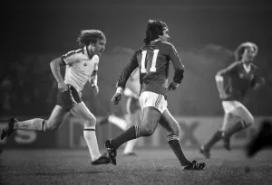 George Best Prints: George Best plays for Ipswich in Bobby Robson's Testimonial Print