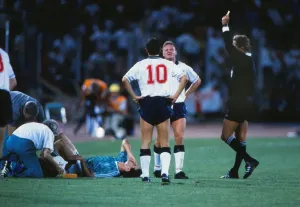 Paul Gascoigne Prints: Paul Gascoigne Yellow Card Print, 1990 World Cup Semi-Final