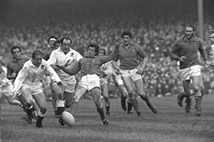 Frances Richard Astre and Englands Peter Wheeler compete for the ball - 1975 Five Nations Frances Richard Astre and Englands Peter Wheeler compete for the ball - 1975 Five Nations