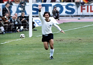 Gerd Muller celebrates scoring in the final of Euro 72 Gerd Muller celebrates scoring in the final of Euro 72