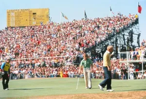 Jack Nicklaus and Tom Watson Golf Print at the 1977 Open Championship