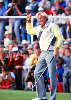 Greg Norman celebrates winning the 1986 Open Greg Norman celebrates winning the 1986 Open