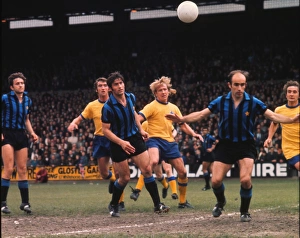 Inter Milans Tarcisco Burgnich and Crystal Palaces Alan Birchenall - 1971 Anglo-Italian Inter Milans Tarcisco Burgnich and Crystal Palaces Alan Birchenall - 1971 Anglo-Italian