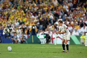 Jonny Wilkinson prepares to take a kick during the 2003 World Cup Final Jonny Wilkinson prepares to take a kick during the 2003 World Cup Final