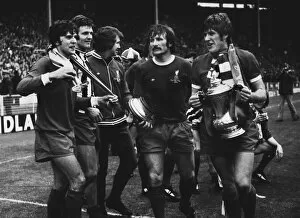 Images Dated 4th May 1974: Liverpool celebrate victory - 1974 FA Cup Final