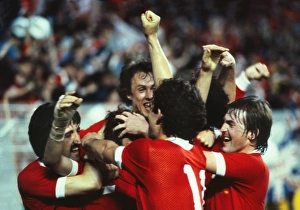 Liverpool players celebrate Alan Kennedys goal in the 1981 European Cup Final Liverpool players celebrate Alan Kennedys goal in the 1981 European Cup Final