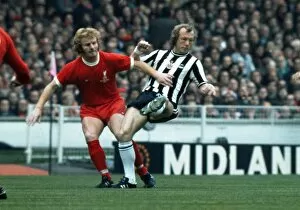 Images Dated 4th May 1974: Liverpools Alec Lindsay and Newcastles John Tudor - 1974 FA Cup Final