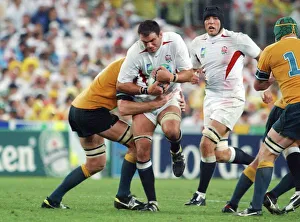 Martin Johnson on the charge in the 2003 Rugby World Cup Final Martin Johnson on the charge in the 2003 Rugby World Cup Final