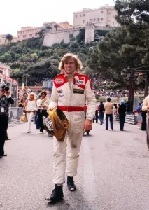 1978 Monaco Grand Prix Print of James Hunt Walking to the Track