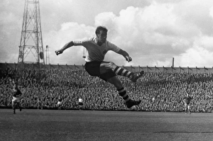 Nat Lofthouse scores against Leeds United in 1958 Nat Lofthouse scores against Leeds United in 1958