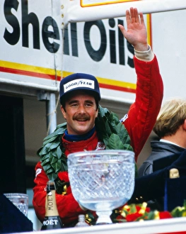 Nigel Mansell - winner of the 1985 Grand Prix of Europe Nigel Mansell - winner of the 1985 Grand Prix of Europe