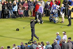 Padraig Harrington tees off at the 2010 Ryder Cup Padraig Harrington tees off at the 2010 Ryder Cup