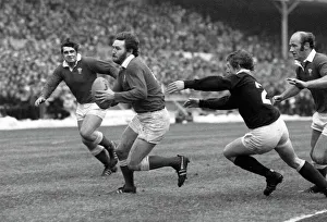 Ray Gravell powers to the try line for Wales - 1978 Five Nations Ray Gravell powers to the try line for Wales - 1978 Five Nations