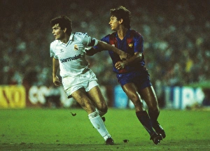 Real Madrids Jose Antonio Camacho and Barcelonas Gary Lineker Real Madrids Jose Antonio Camacho and Barcelonas Gary Lineker