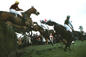 Red Rum clears Bechers Brook - 1976 Grand National Red Rum clears Bechers Brook - 1976 Grand National